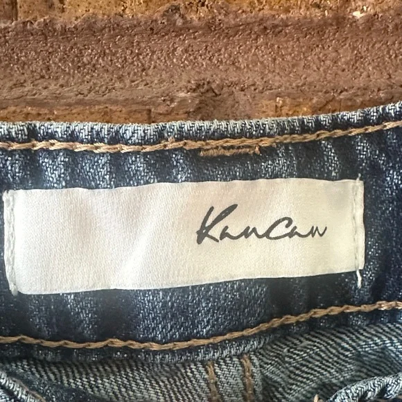 KanCan Distressed Dark Blue Boyfriend Jeans - Picture 2 of 4